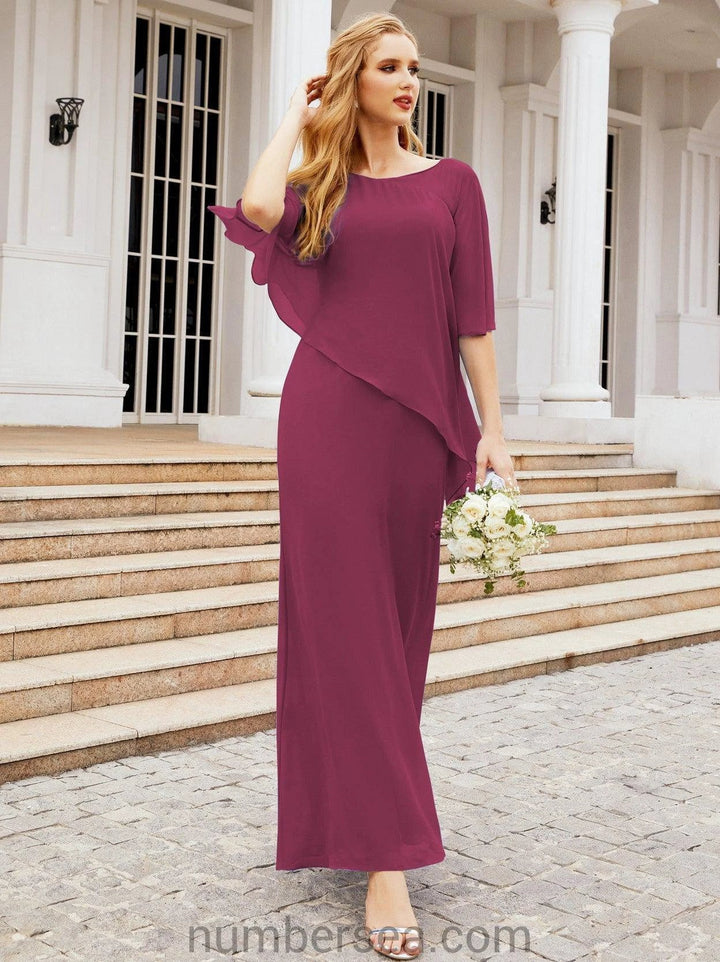 Sunnderly Formal Party Gown Dress Long Mother of The Bride Dresses with Ruffle Cape SY28026 by numbersea