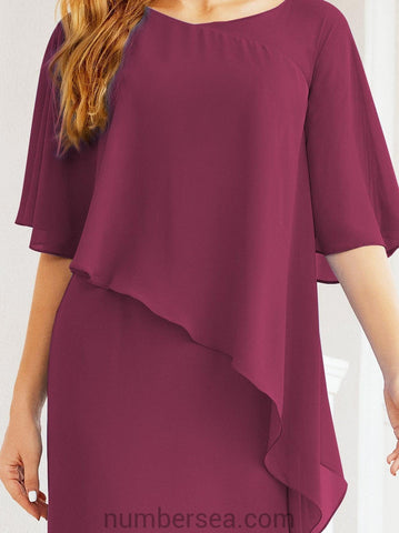 Sunnderly Formal Party Gown Dress Long Mother of The Bride Dresses with Ruffle Cape SY28026