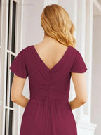 Numbersea Formal Prom Gowns for Mother of The Bride Cap Sleeves Bridesmaid Dress 28047 by numbersea