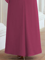 Sunnderly Formal Party Gown Dress Long Mother of The Bride Dresses with Ruffle Cape SY28026 by numbersea