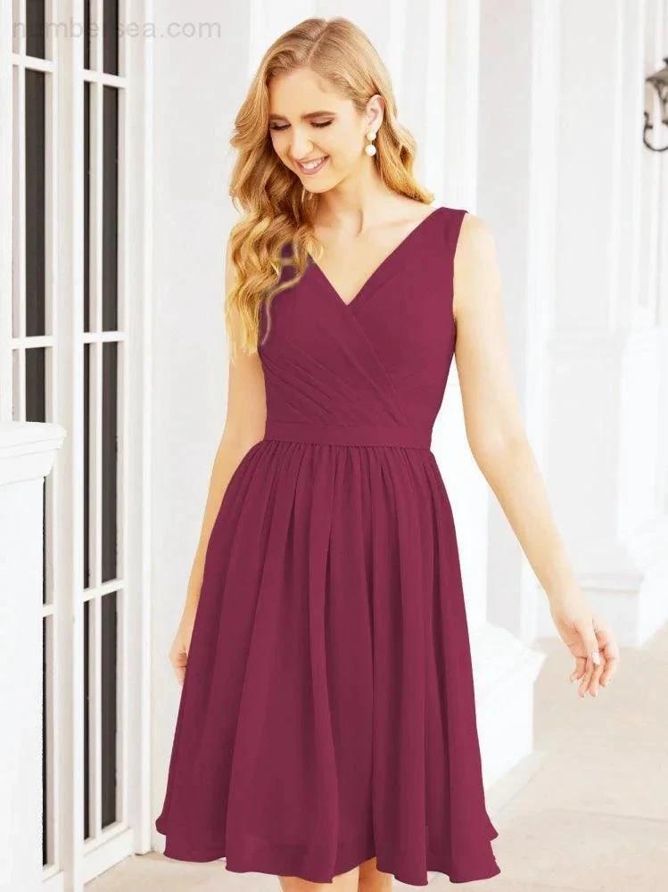 Numbersea Homecoming Dresses Knee Length Skirt V Back 28062 by numbersea
