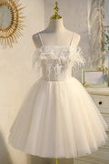 Chic Sleeveless Spaghetti Straps Tulle Princess Homecoming Dresses by Cicinia