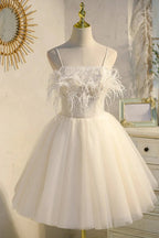 Chic Sleeveless Spaghetti Straps Tulle Princess Homecoming Dresses by Cicinia