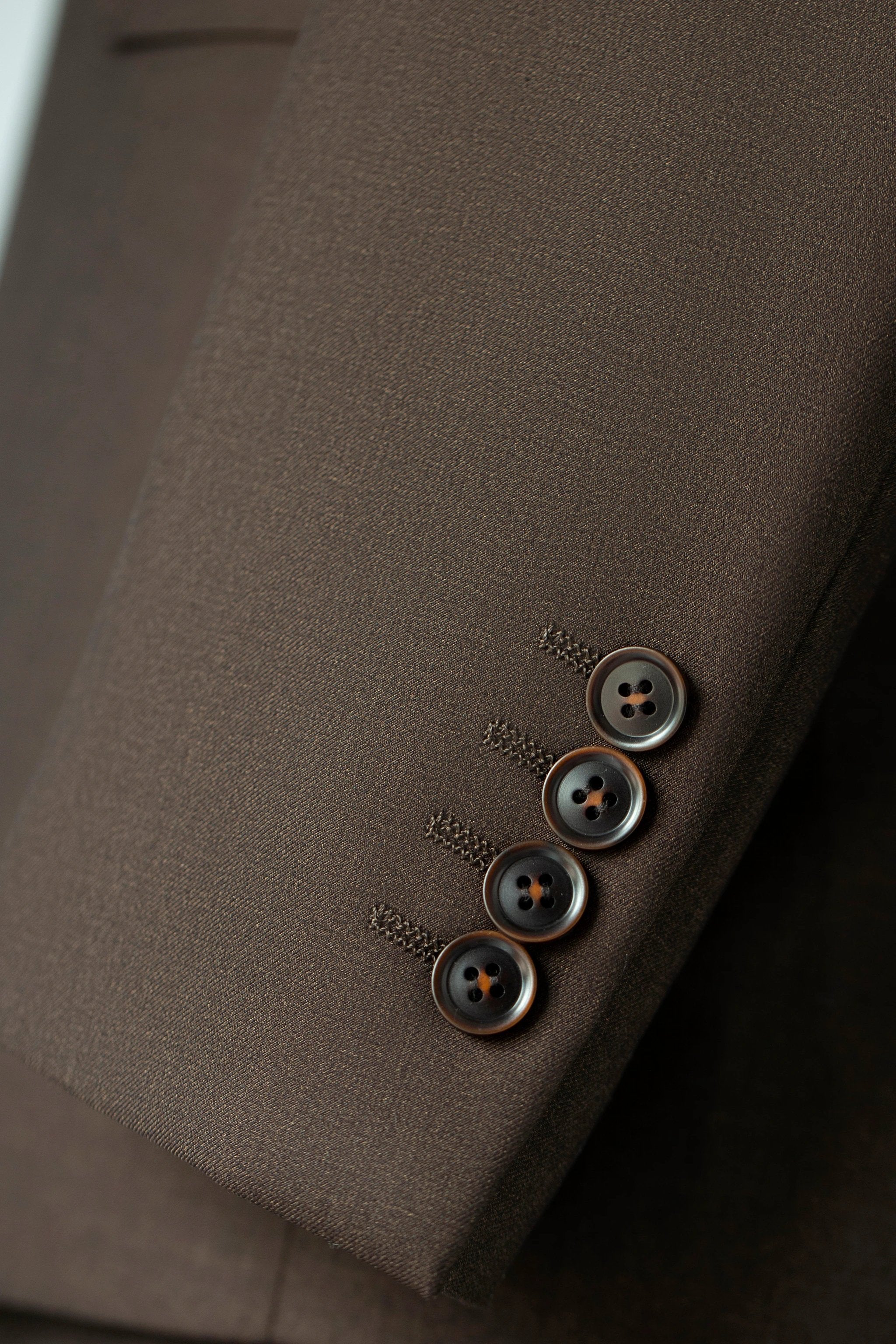 Double-Breasted Dark Brown Wool Suit | Tailored Formal Groom & Business Suit by 男装