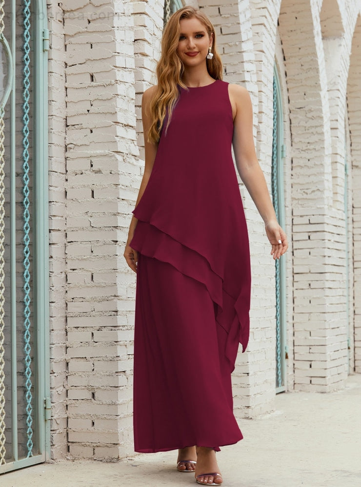 Chiffon Long Plus Size Mother of Bride Dresses Formal Bridesmaid Prom Gown SY28019