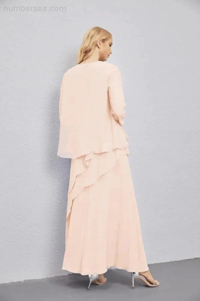 Mother of Bride Dresses with Open Front Lightweight Cardigan Formal Prom Gown 28081 by numbersea