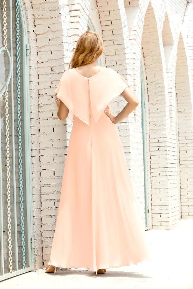 Numbersea Mother of The Bride Dresses Plus Size V-Neck Floor Length Formal Prom Dress for Wedding Guest 28020 by numbersea