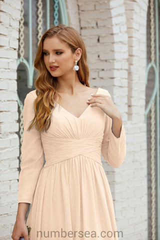 Numbersea Bridesmaid Dress Chiffon Formal Party Dress Evening Dress 28016