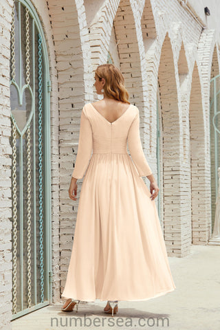 Numbersea Bridesmaid Dress Chiffon Formal Party Dress Evening Dress 28016