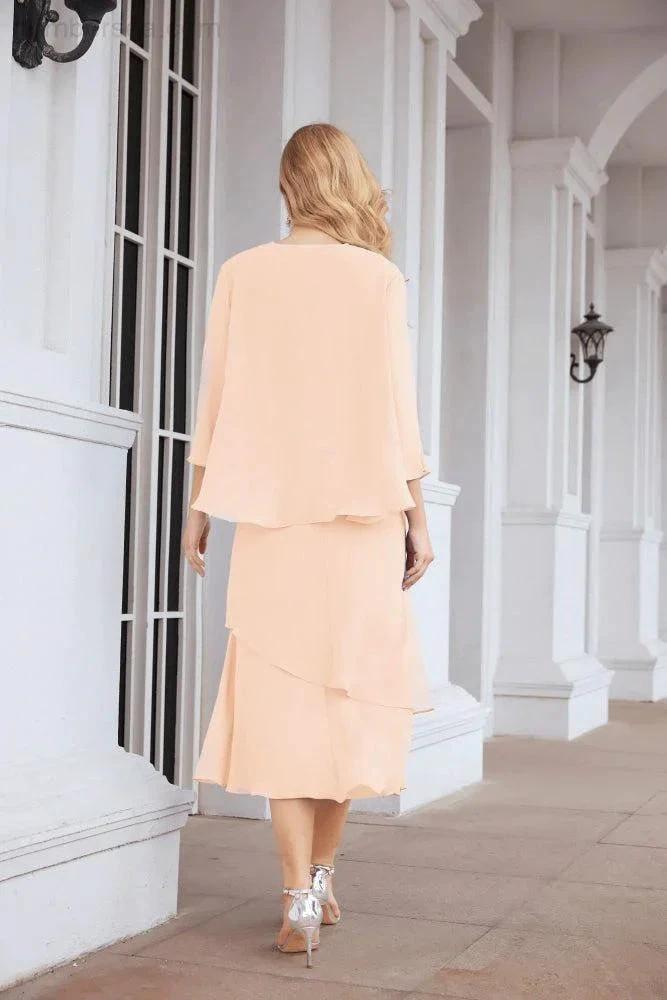 Sunnderly Two-Piece A-line Mother of The Bride Dress Formal Party Gown Dress SY28072 by numbersea