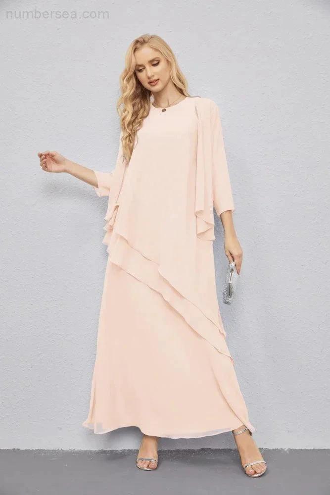 Mother of Bride Dresses with Open Front Lightweight Cardigan Formal Prom Gown 28081 by numbersea
