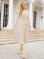 Bridesmaid Dress V-Back Waist Belt Mother of the Bride Wedding Guest SY28031 by numbersea