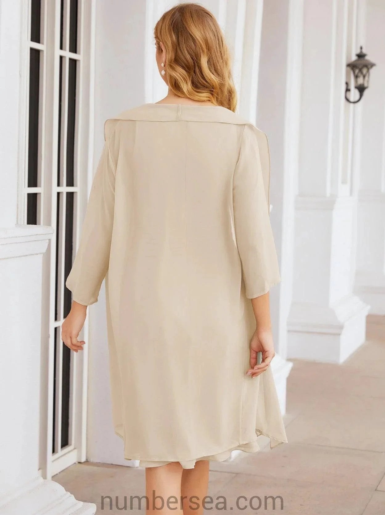 Sunnderly Mother of The Bride Dresses Prom Dress Casual Pleated Dress SY28065 by numbersea