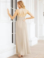 Numbersea Spaghetti Strap Bridesmaid Dresses V-Neck Long A-Line Formal Prom Gowns 28063 by numbersea
