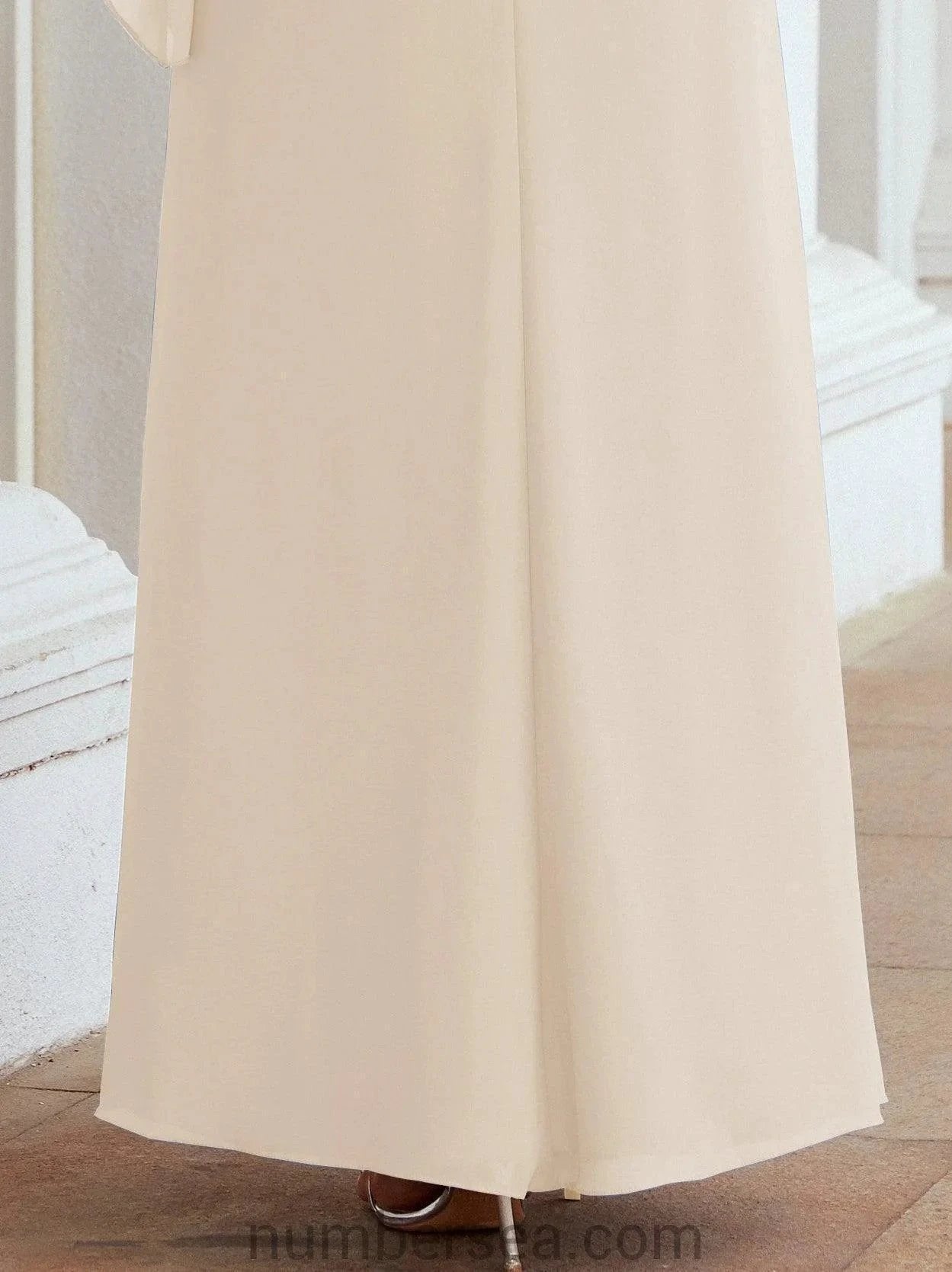 Sunnderly Formal Party Gown Dress Long Mother of The Bride Dresses with Ruffle Cape SY28026 by numbersea