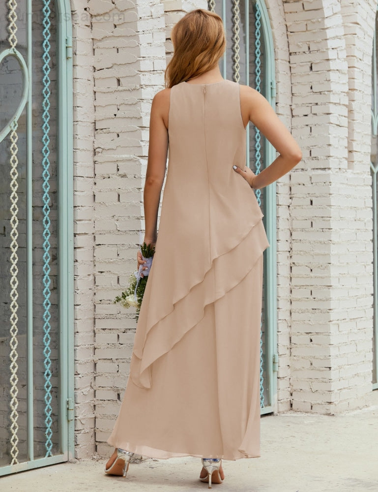 Chiffon Long Plus Size Mother of Bride Dresses Formal Bridesmaid Prom Gown SY28019