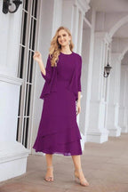 Sunnderly Two-Piece A-line Mother of The Bride Dress Formal Party Gown Dress SY28072 by numbersea