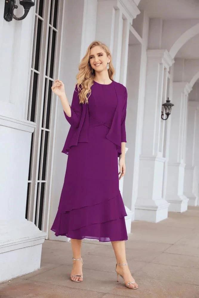 Sunnderly Two-Piece A-line Mother of The Bride Dress Formal Party Gown Dress SY28072 by numbersea