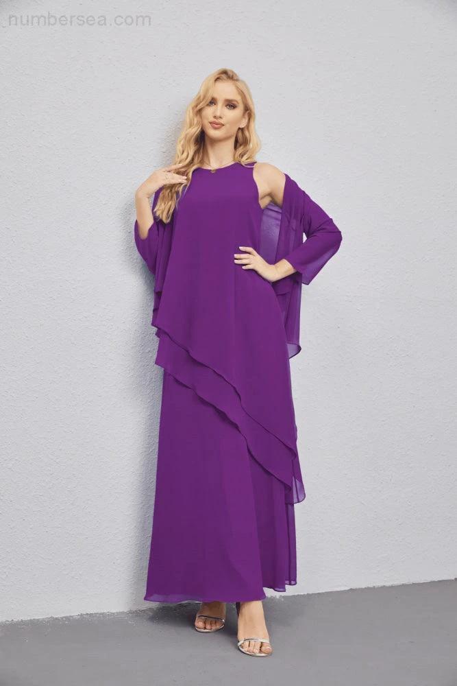 Mother of Bride Dresses with Open Front Lightweight Cardigan Formal Prom Gown 28081 by numbersea