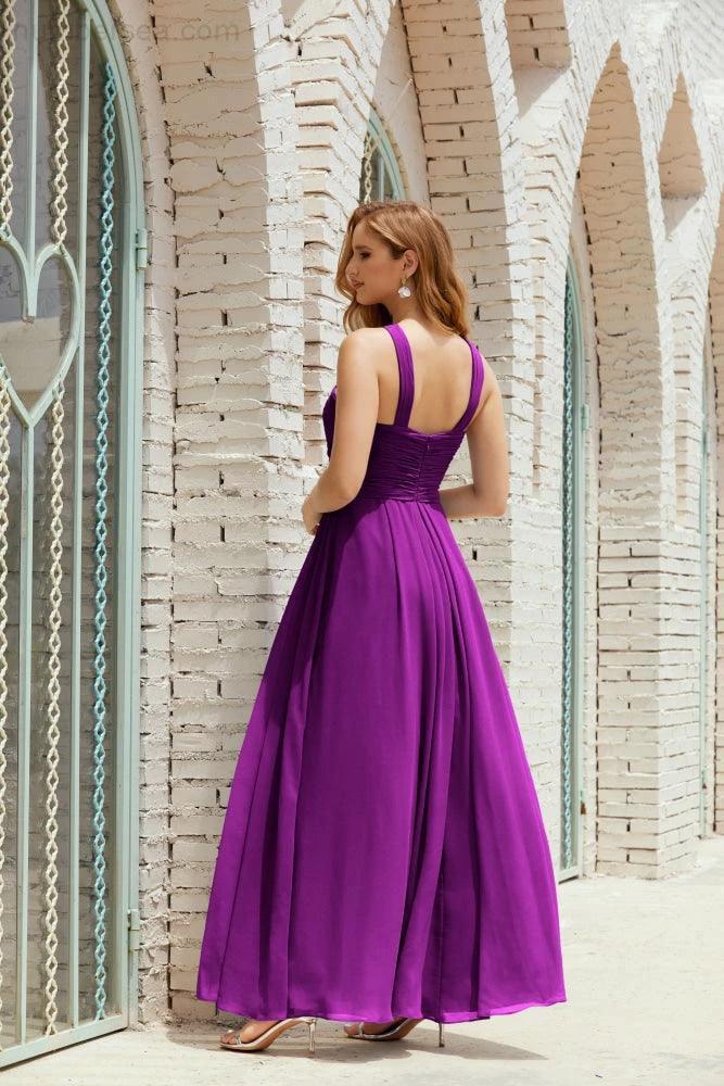 Halter Bridesmaid Dresses Formal Cocktail Prom Gown 28015 by numbersea