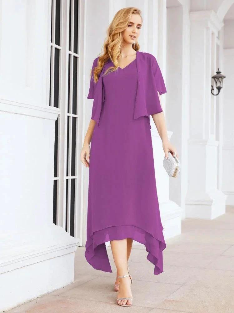 Sunnderly Two-Piece A-line Mother of The Bride Dress Formal Party Gown Dress SY28073 by numbersea