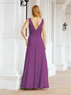 Numbersea Bridesmaid Dresses for Wedding Ruffles Long Formal Prom Gowns 28039 by numbersea