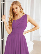 Numbersea One Shoulder Bridesmaid Dresses Long Maxi Formal Evening Party Prom Gowns 28061 by numbersea