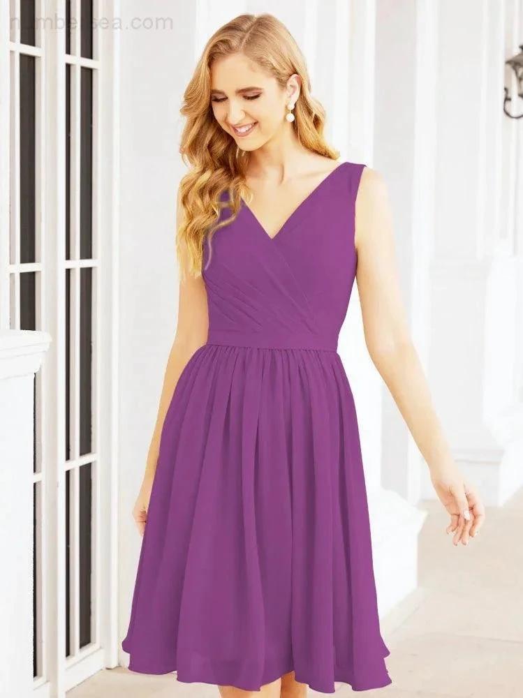 Numbersea Homecoming Dresses Knee Length Skirt V Back 28062 by numbersea