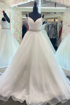 Hot Pink Beaded Cold-Shoulder A-Line Prom Dress by KissProm
