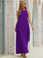 Chiffon Long Plus Size Mother of Bride Dresses Formal Bridesmaid Prom Gown SY28019