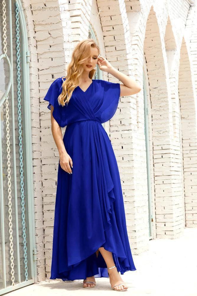 Numbersea Mother of The Bride Dresses Plus Size V-Neck Floor Length Formal Prom Dress for Wedding Guest 28020 by numbersea