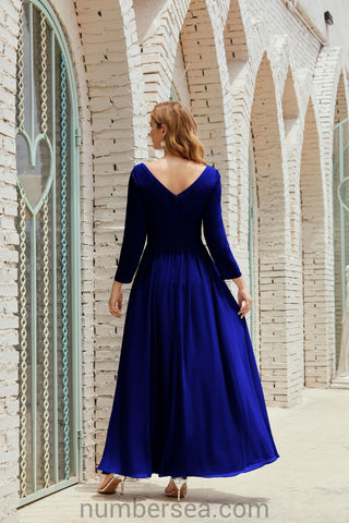 Numbersea Bridesmaid Dress Chiffon Formal Party Dress Evening Dress 28016