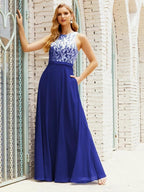 Lace Bridesmaid Dress Floor Length Evening Gowns with Pockets 28017 by numbersea