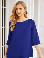 Sunnderly Elegant 2 Piece Mother of The Bride Dress Plus Size Pant Suits Ruffle Layers Sliver Housecoat SY28064 by numbersea