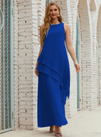 Chiffon Long Plus Size Mother of Bride Dresses Formal Bridesmaid Prom Gown SY28019