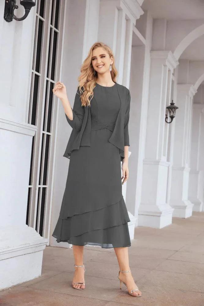 Sunnderly Two-Piece A-line Mother of The Bride Dress Formal Party Gown Dress SY28072 by numbersea