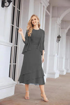 Sunnderly Two-Piece A-line Mother of The Bride Dress Formal Party Gown Dress SY28072 by numbersea