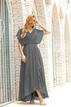 Numbersea Mother of The Bride Dresses Plus Size V-Neck Floor Length Formal Prom Dress for Wedding Guest 28020 by numbersea