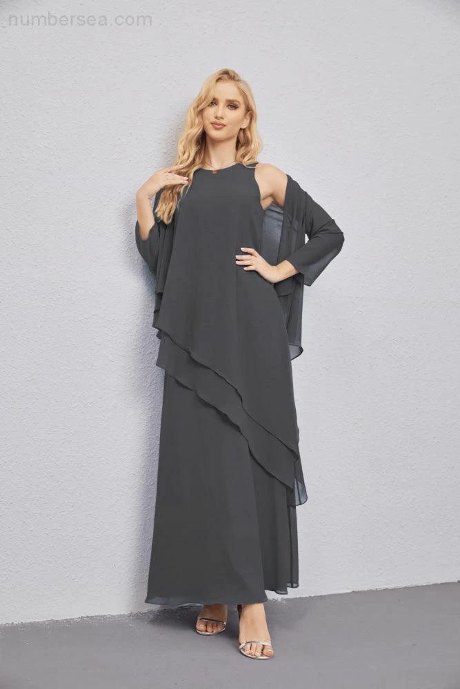 Mother of Bride Dresses with Open Front Lightweight Cardigan Formal Prom Gown 28081 by numbersea