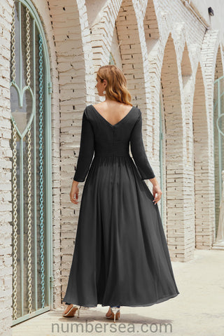 Numbersea Bridesmaid Dress Chiffon Formal Party Dress Evening Dress 28016