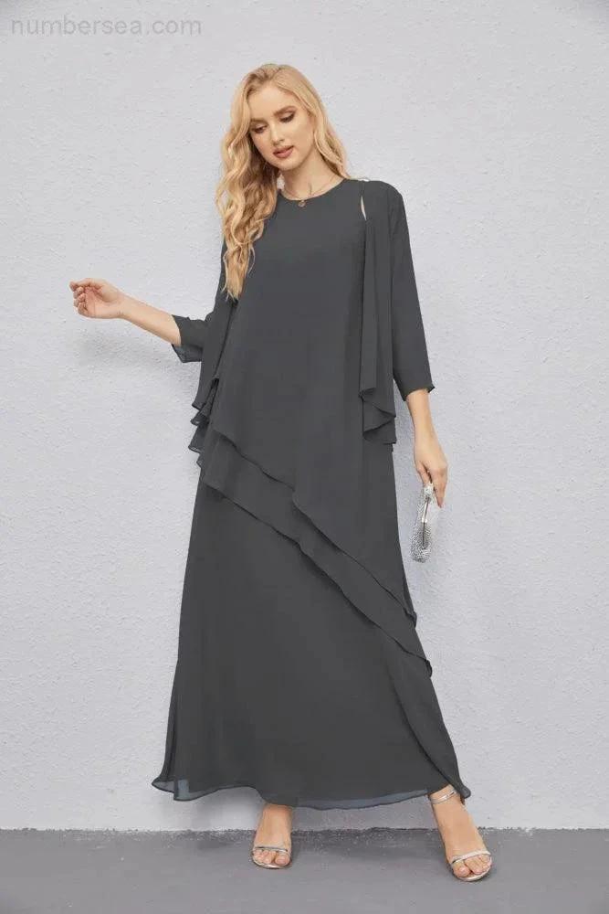 Mother of Bride Dresses with Open Front Lightweight Cardigan Formal Prom Gown 28081 by numbersea