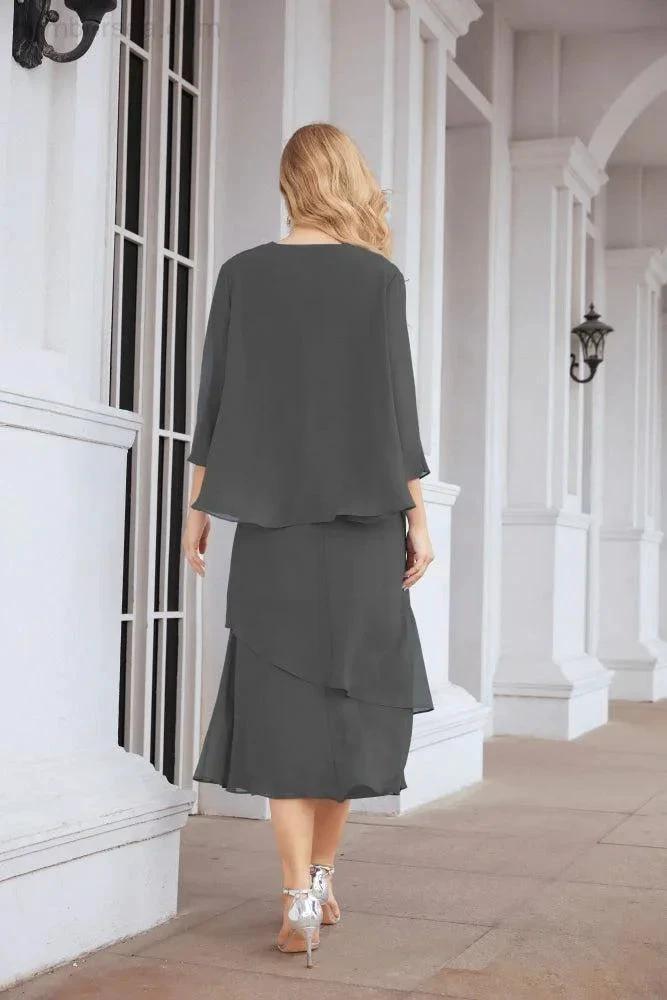 Sunnderly Two-Piece A-line Mother of The Bride Dress Formal Party Gown Dress SY28072 by numbersea