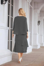 Sunnderly Two-Piece A-line Mother of The Bride Dress Formal Party Gown Dress SY28072 by numbersea