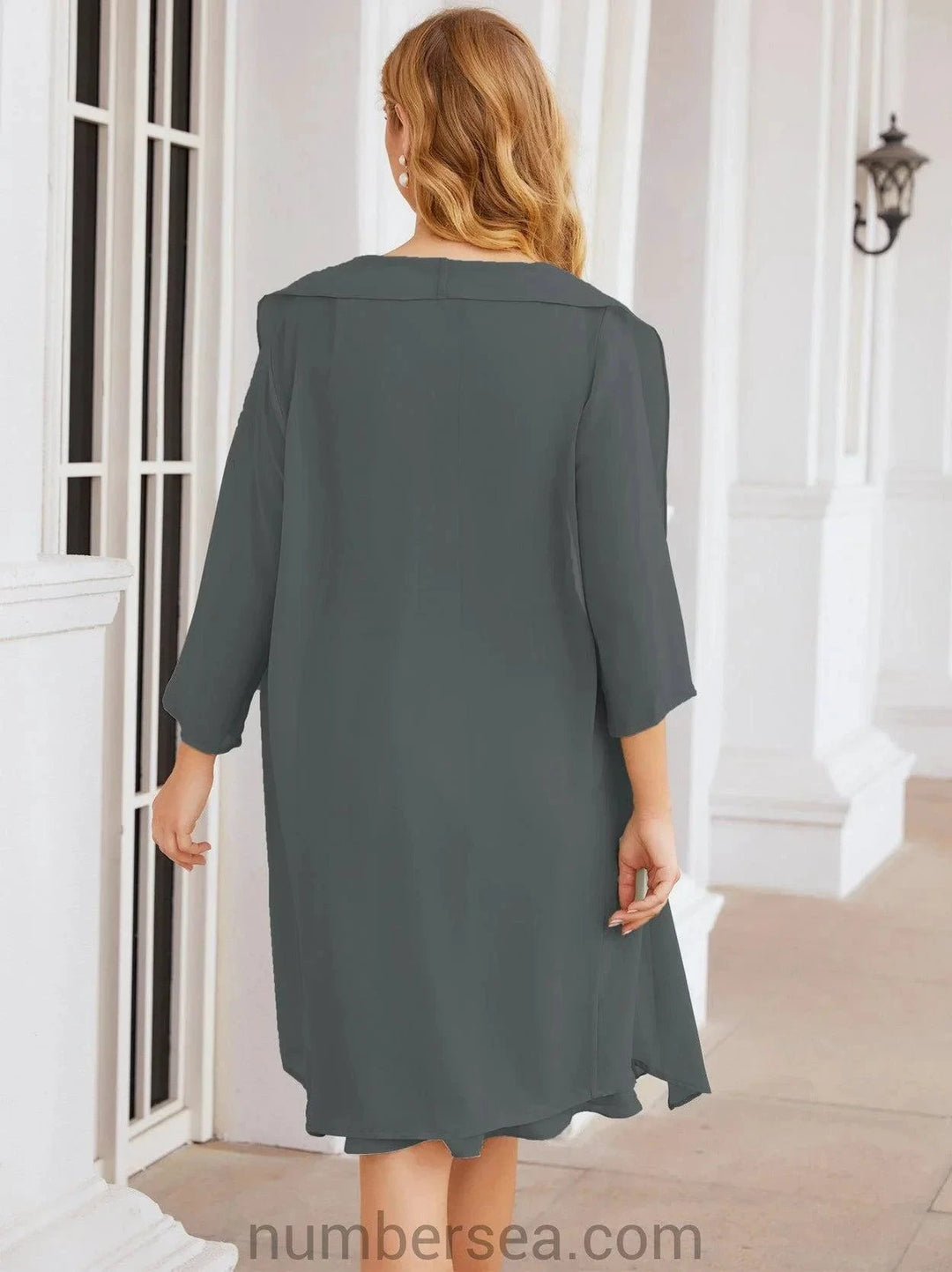 Sunnderly Mother of The Bride Dresses Prom Dress Casual Pleated Dress SY28065 by numbersea