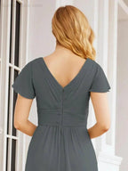 Numbersea Formal Prom Gowns for Mother of The Bride Cap Sleeves Bridesmaid Dress 28047 by numbersea