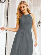 Numbersea Keyhole Bridesmaid Dresses Sleeveless Formal Evening Party Prom Gowns 28043 by numbersea