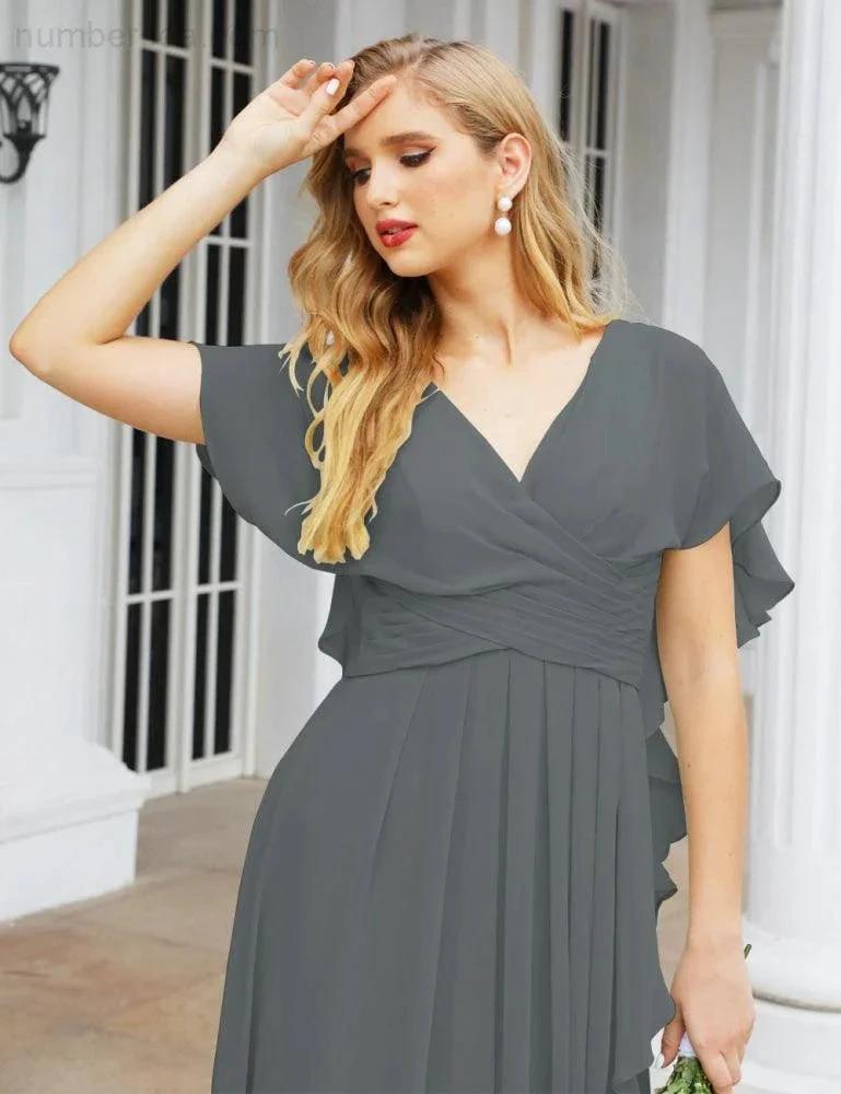 Numbersea Bridesmaid Dresses Backless Formal Prom Gowns for Evening Party Mother of The Bride Dress 28040 by numbersea