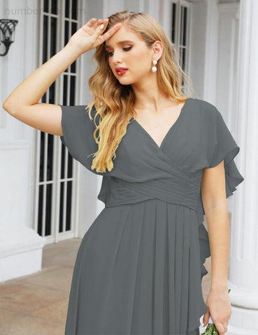 Numbersea Bridesmaid Dresses Backless Formal Prom Gowns for Evening Party Mother of The Bride Dress 28040