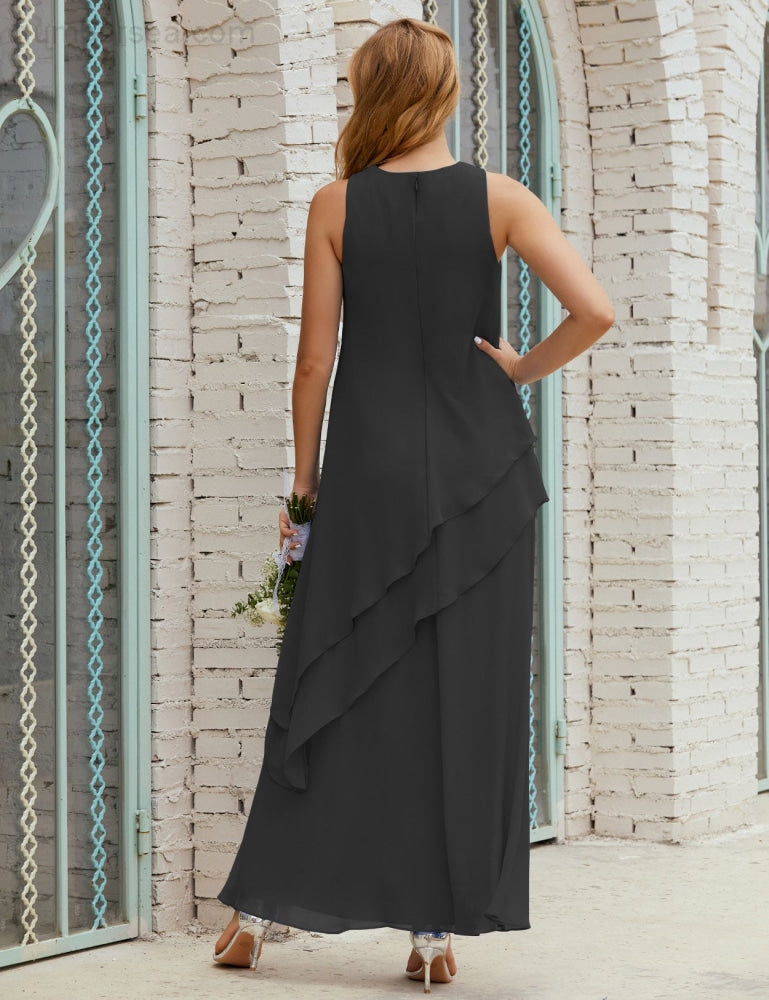 Chiffon Long Plus Size Mother of Bride Dresses Formal Bridesmaid Prom Gown SY28019