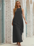 Chiffon Long Plus Size Mother of Bride Dresses Formal Bridesmaid Prom Gown SY28019